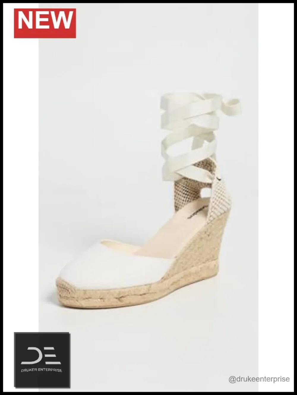 Marseille Wedge Espadrilles Braided Jute Woven Heel Cap 3.5in Heel
